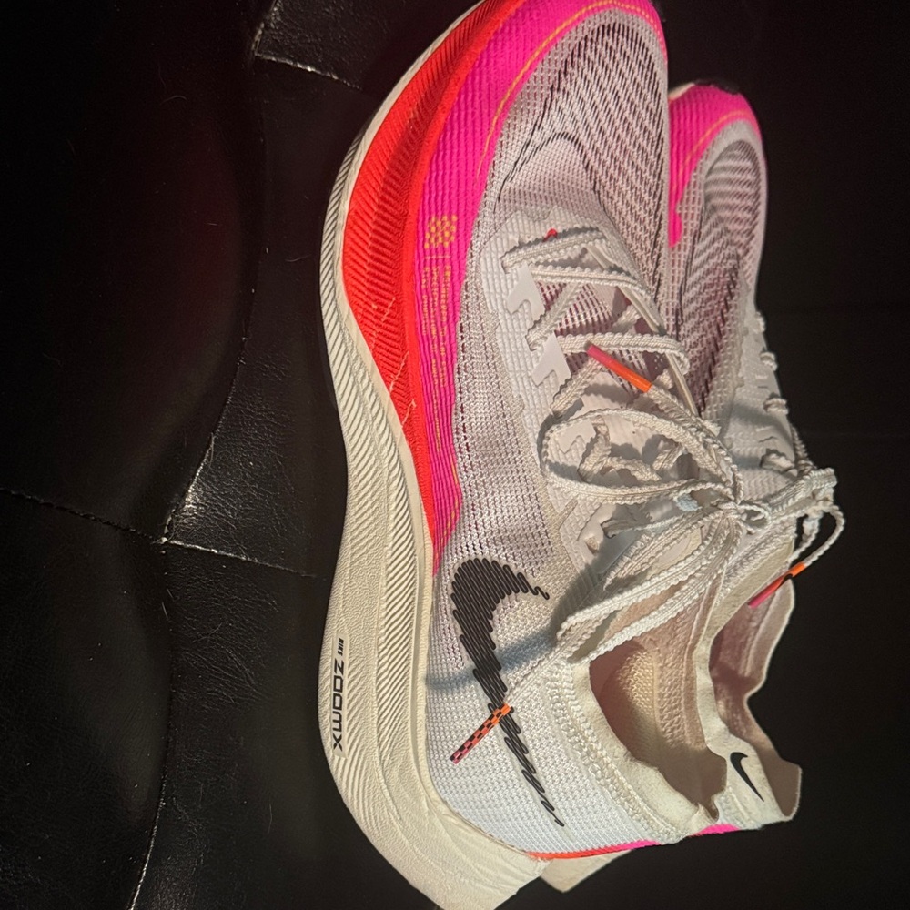 Nike Women's White and Pink ZoomX Athletic Shoes